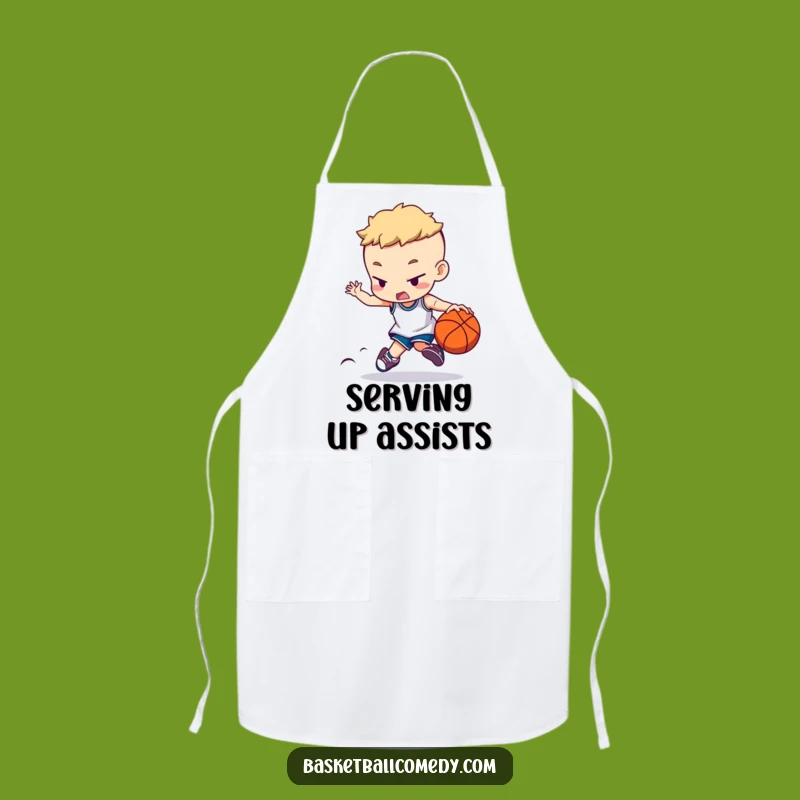 Funny Basketball Chef Apron: Concentrated Dribbling Character, Hilarious Funny Gift for Kitchen Athletes
