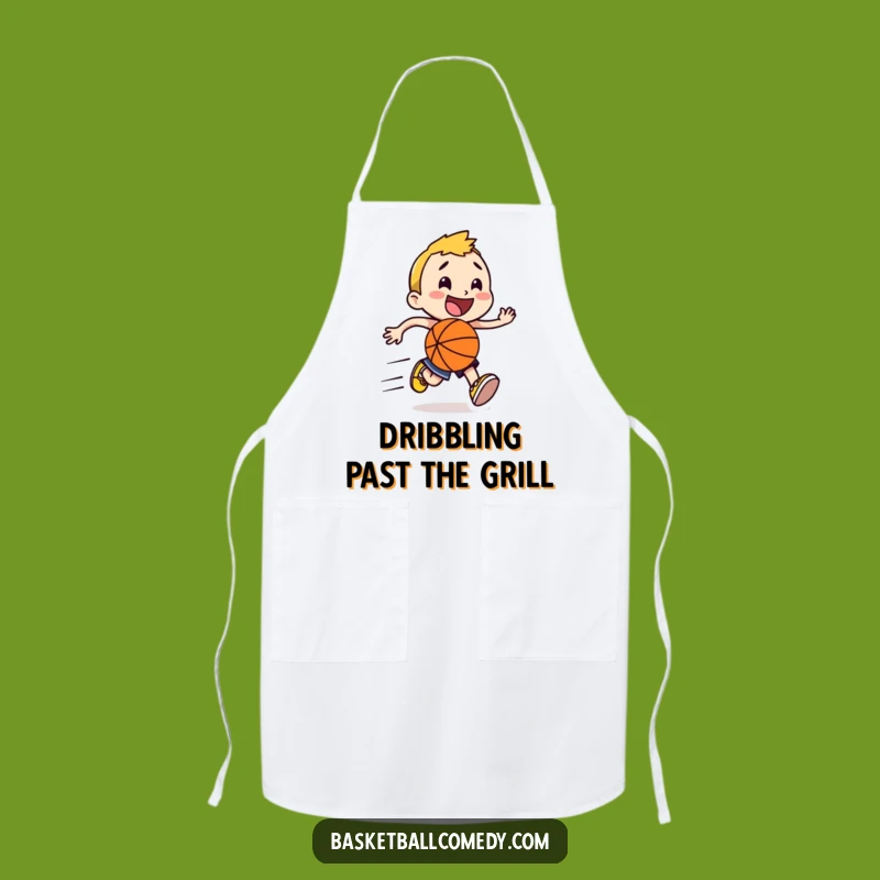 Funny Fast Runner Apron - Basketball Speed Lines Kitchen Fun