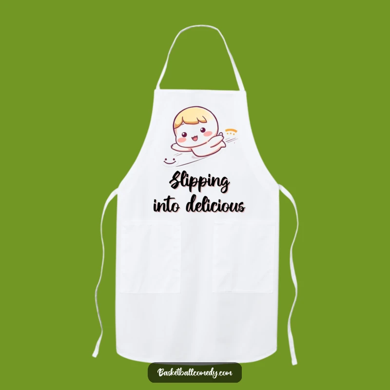 Funny Sliding Character Apron: Cook with Smiles, a Kitchen Funny Gift