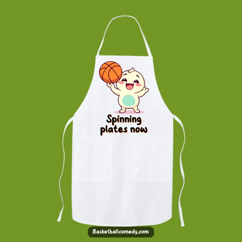Funny Basketball Character Apron: Cook Up Laughs in the Kitchen
