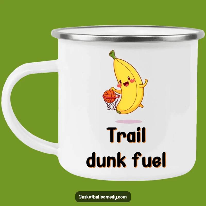 Funny Banana Dunk Camping Mug - Outdoor Fun & Games