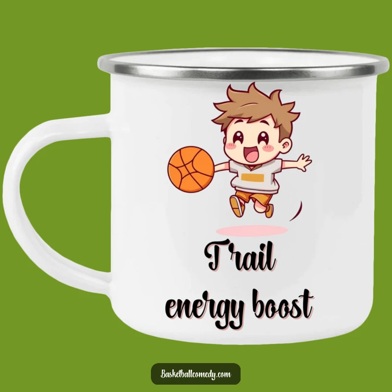 Funny Basketball Chaser Camping Mug - Durable & Energetic Outdoor Cup, Gift