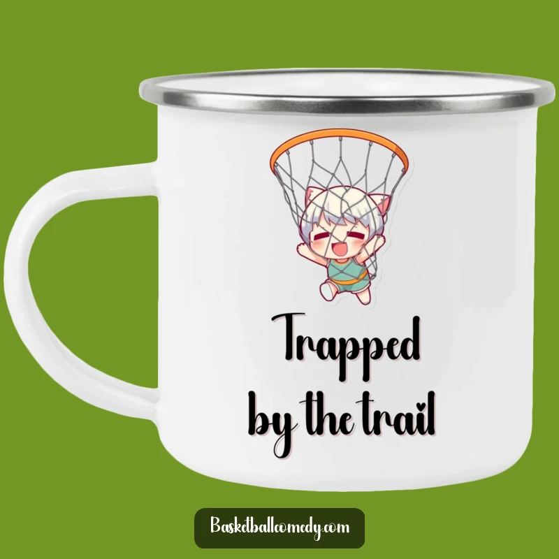 Funny Campfire Basketball Net Mug - Adventurous Character Gift