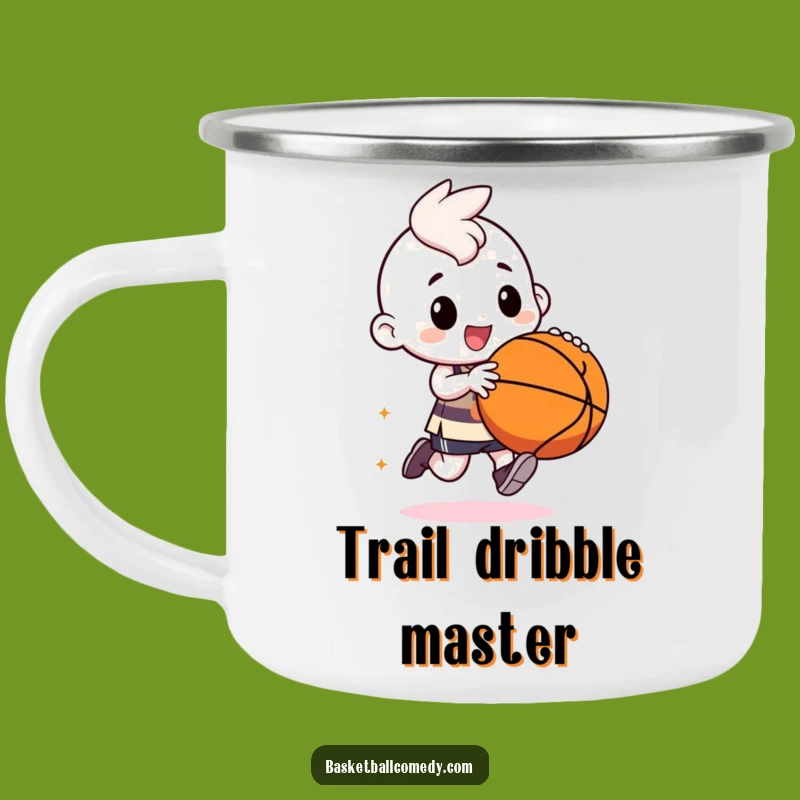 Funny Kawaii Baller Camping Mug: Trail Dribble, Hilarious Outdoor Gear