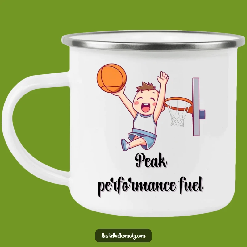 Funny Slam Dunk Character Camping Mug: Adventure Fuel, Funny Gift