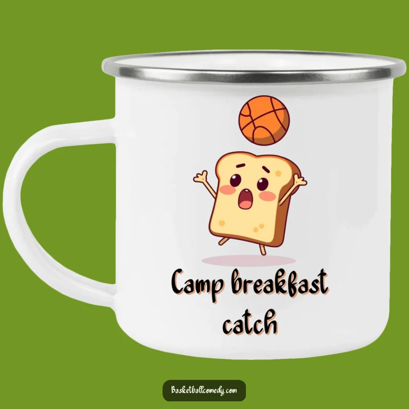 Funny Toast Basketball Camping Mug - Outdoor Fun & Games
