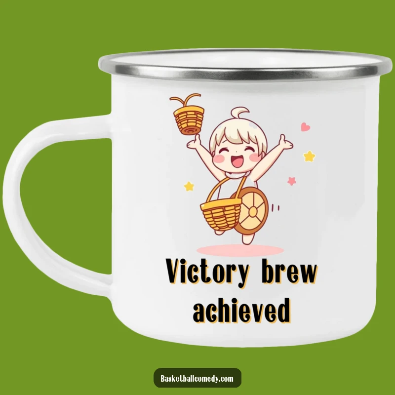 Funny Cartwheeling Outdoorsy Basketball Mug - Adventure Character Gift