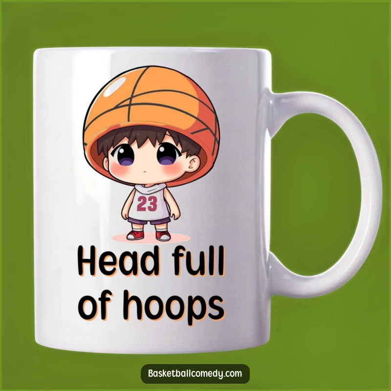 Funny Basketball Hat Mug - Quirky Headwear Humor Gift for Fans