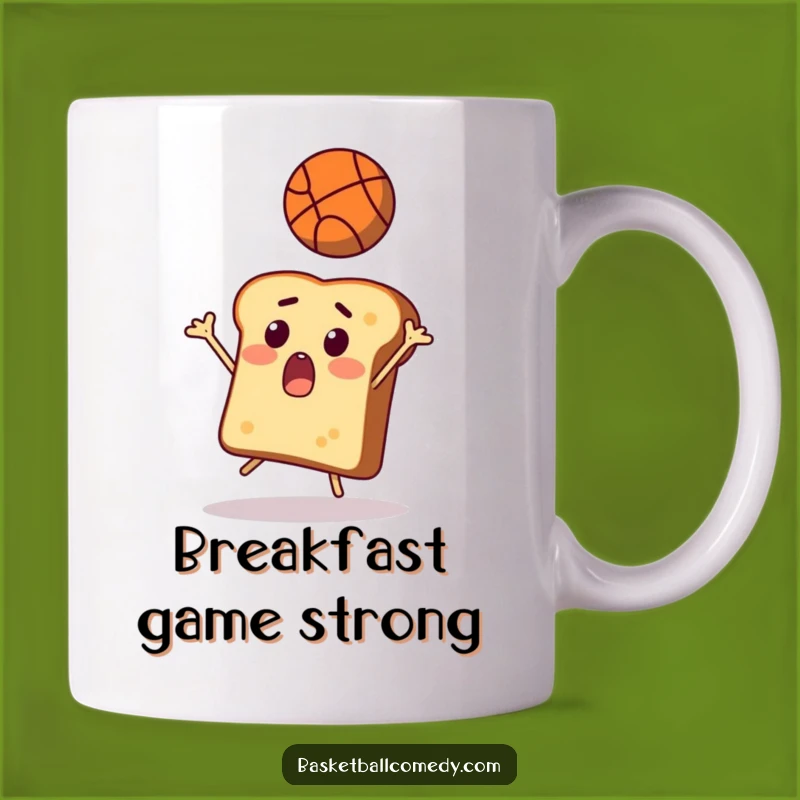 Funny Toast Basketball Mug - Surprised Foodie Gift Idea