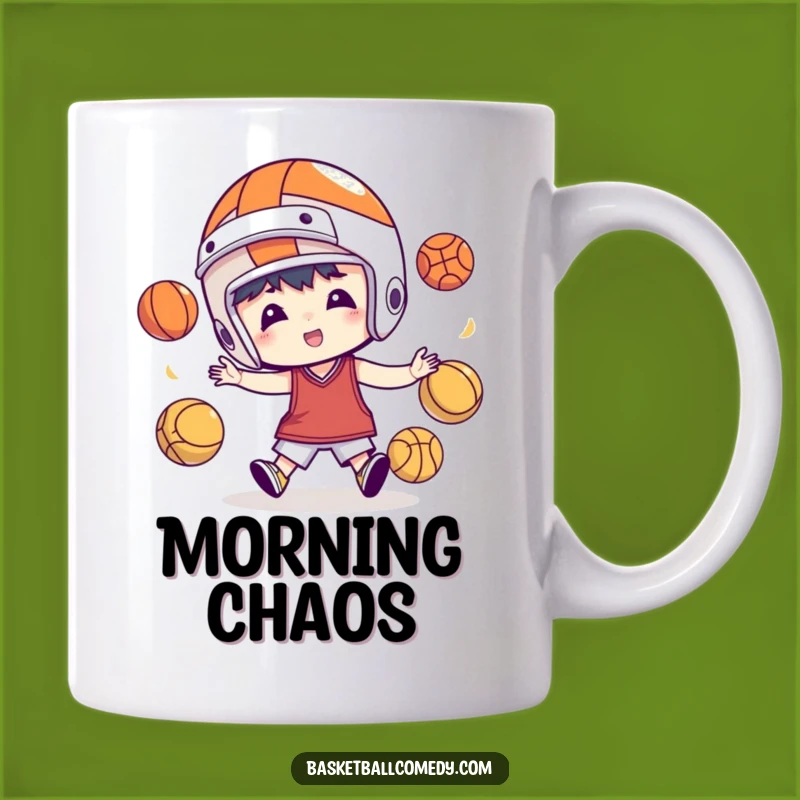 Funny Juggling Basketball Player Mug: Sporty & Silly Gift for Athletes