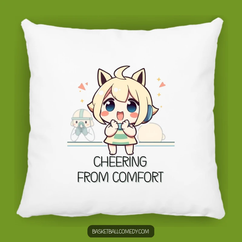 Funny Cheering Character Pillow: Cozy Comfort for the Excited Game Watcher