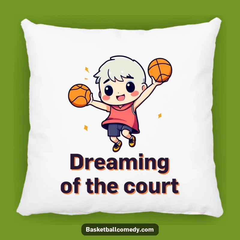 Funny Basketball Dance Pillow: Comfy Cushion with Humorous Character Art