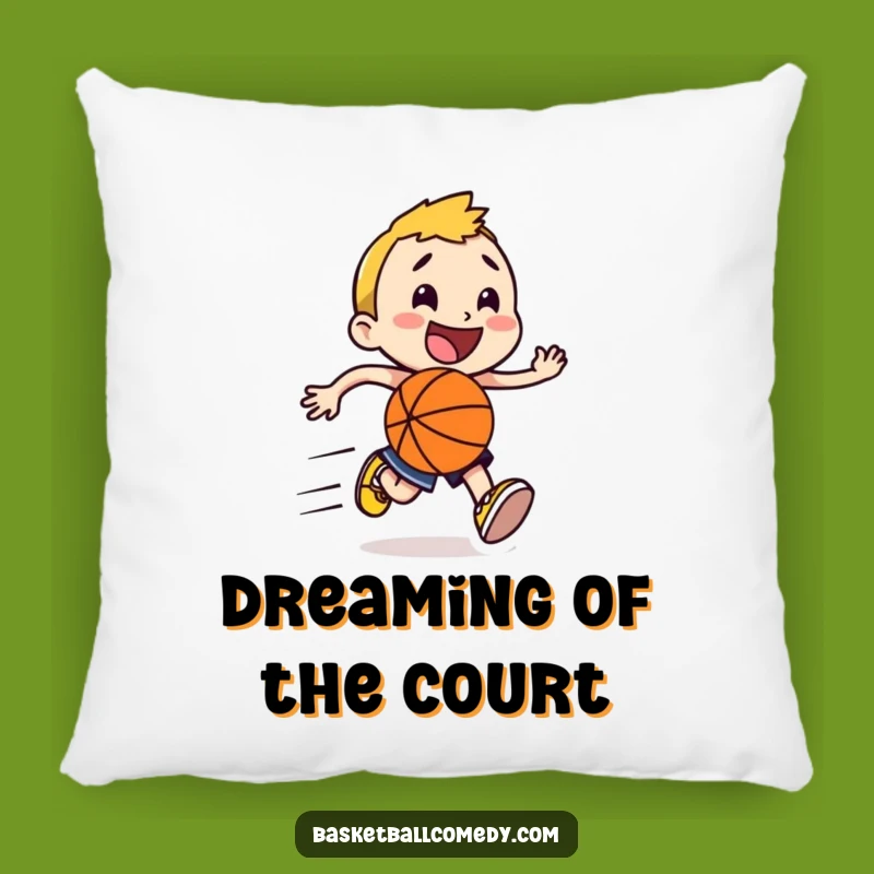Funny Fast Runner Pillow - Basketball Speed Lines Accent Pillow