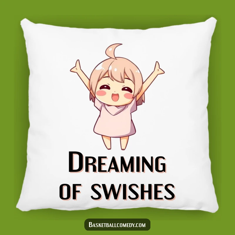 Funny Basketball Swish Pillow - Comfy Victory Accent for Basketball Fans