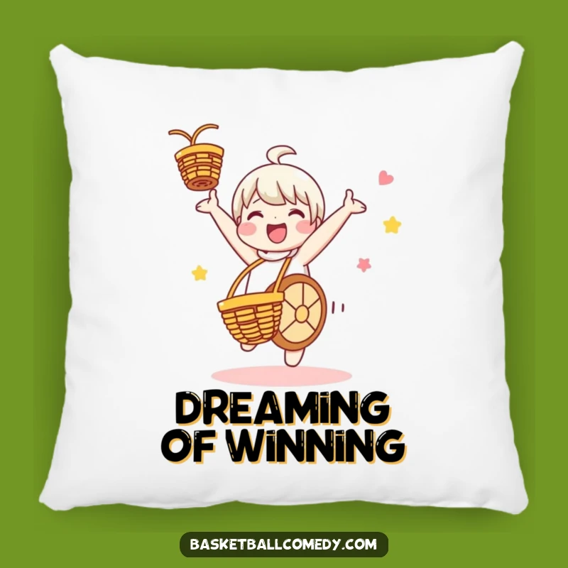 Funny Cartwheel Basketball Player Pillow - Comfy Character Accent