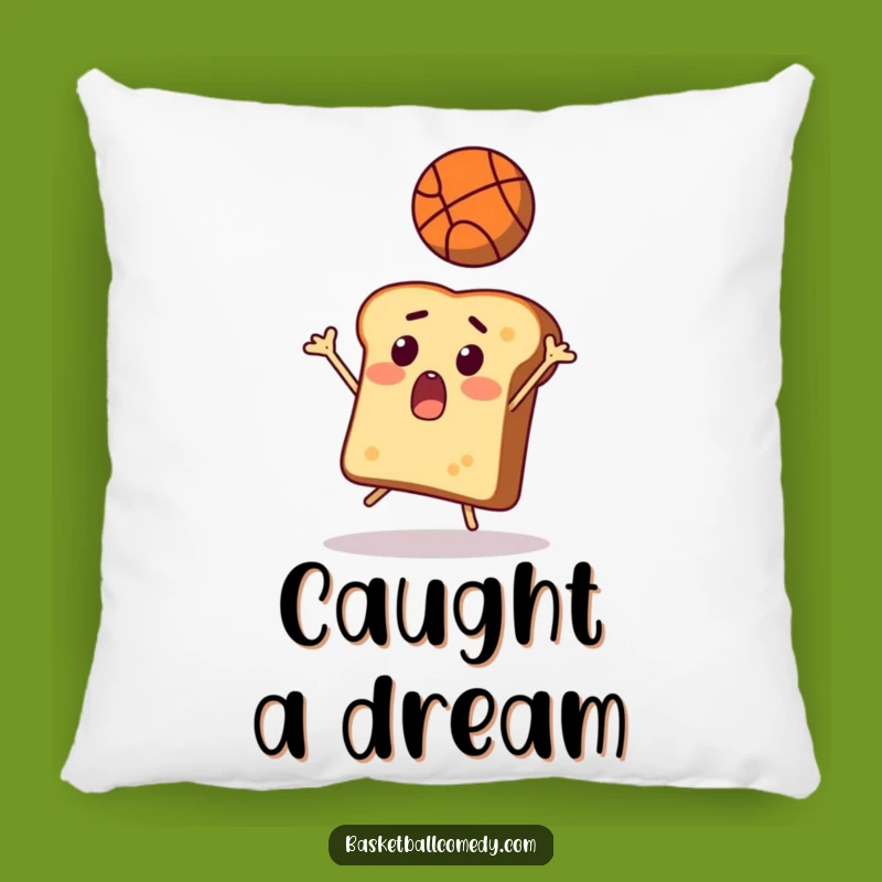 Funny Toast Basketball Pillow - Comfy & Quirky Accent