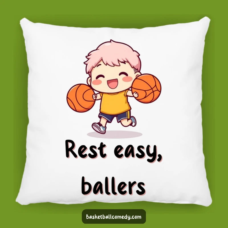 Funny Two-Ball Dribble Pillow - Comfy Support for Basketball Fans