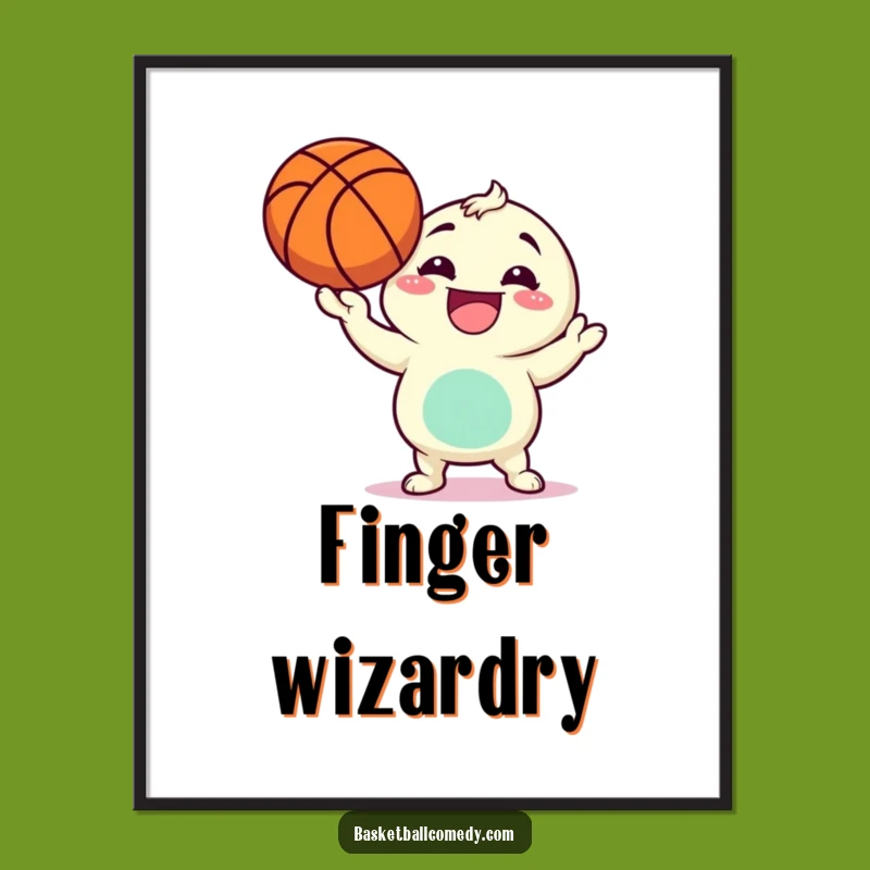 Funny Basketball Character Digital Art: Instant Hilarious Decor Download