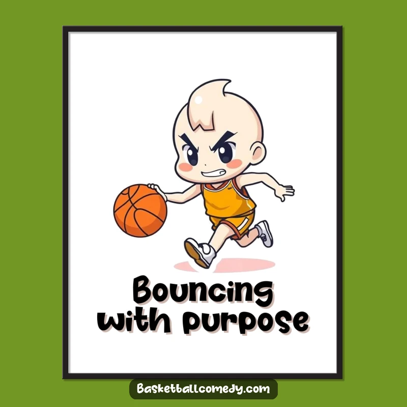 Funny Basketball Character Digital Art - Instant Dribbler Download
