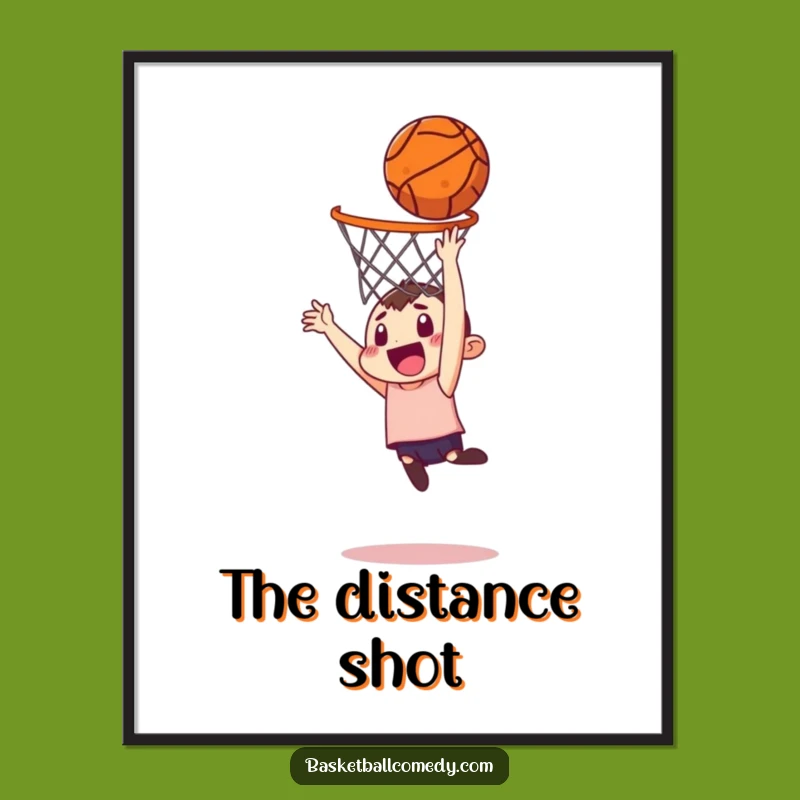 Funny Digital Art: Misfit's Long Shot Dunk - Instant Hilarious Basketball Decor