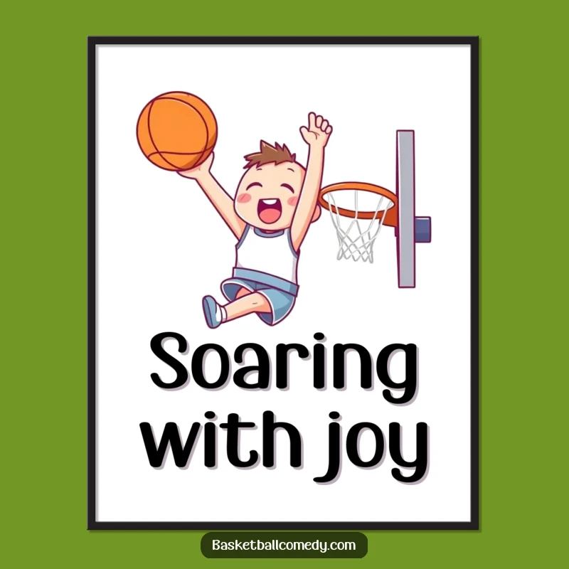 Funny Slam Dunk Character Digital Art: Decorate with Action, Funny Gift