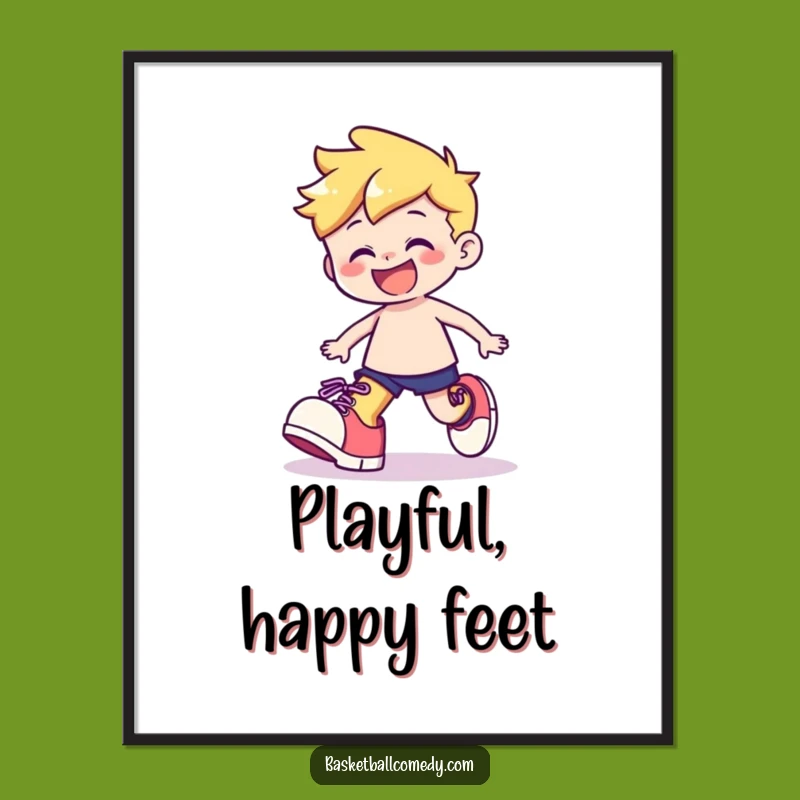 Funny Stumbling Character Digital Art: Decorate with Charm, a Whimsical Funny Gift