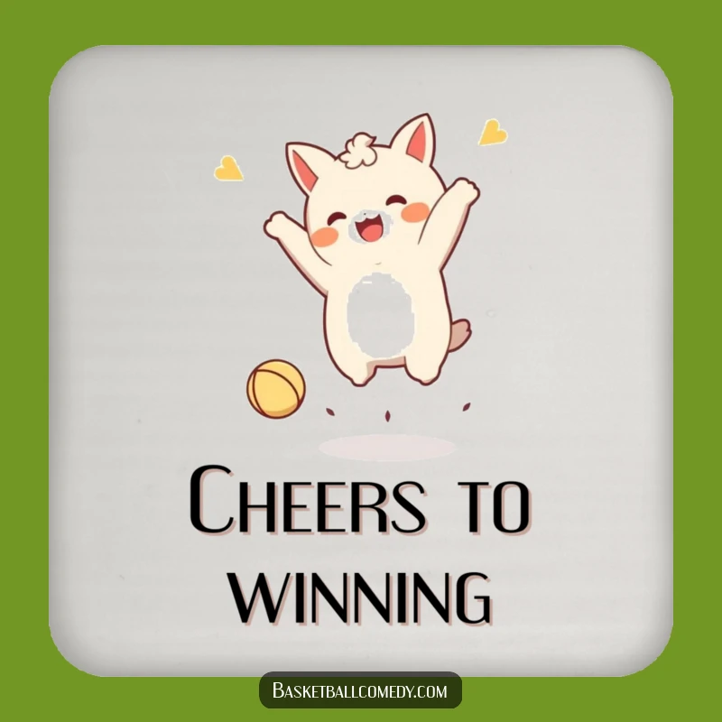 Funny Kawaii Character Slam Dunk Coaster Set - Protect & Humorous Gift!