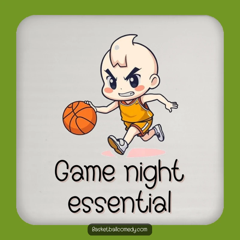 Funny Basketball Character Drink Coaster - Dribbler Table Protector