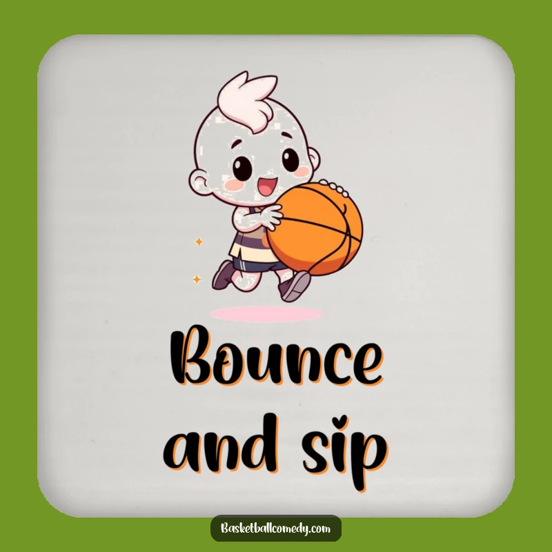 Funny Kawaii Baller Coaster: Protects Surfaces, Hilarious Sports Decor
