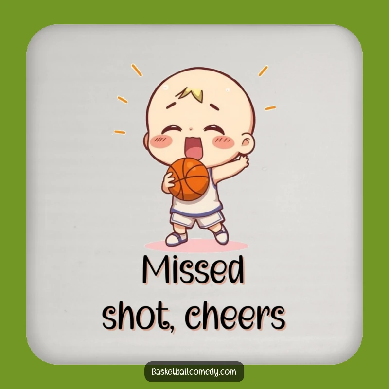 Funny Basketball Miss Coaster: Hilarious Failed Shot Protection