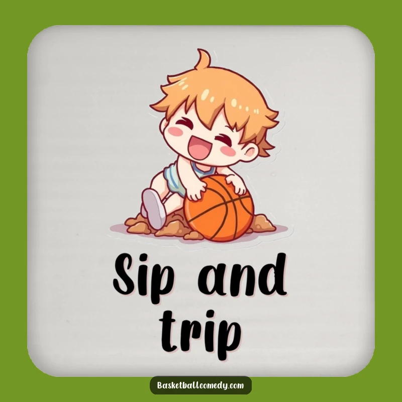 Funny Kawaii Character Tripping Coaster - Hilarious Table Saver Gift!