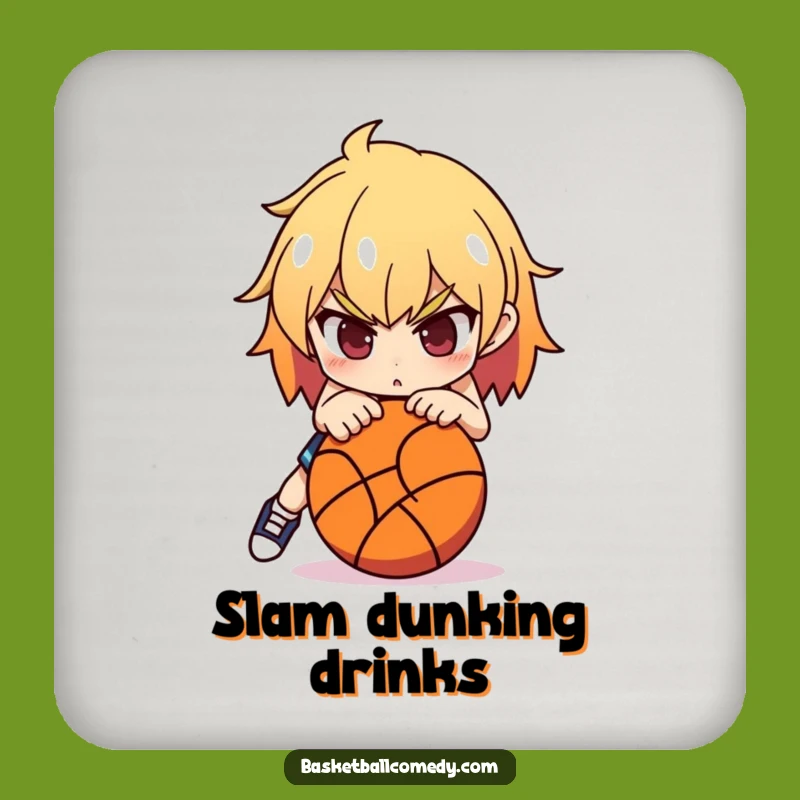 Funny Basketball Player Coaster - Protect Surfaces with Game Day Fun Gift
