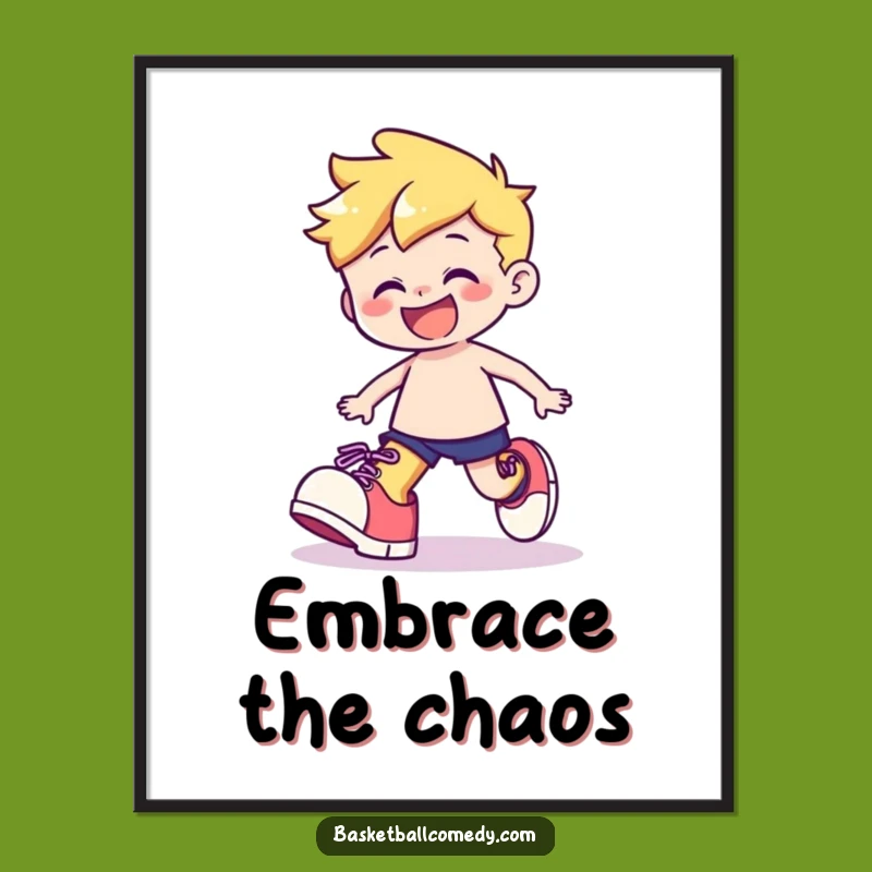 Funny Stumbling Character Poster: Decorate with Delightful Derps, Funny Gift