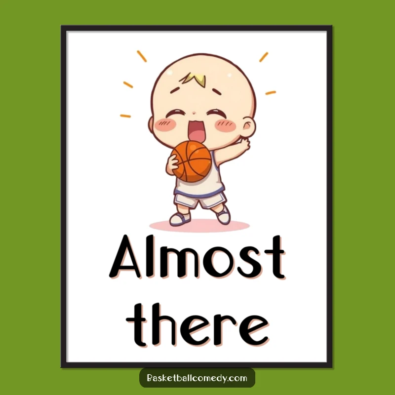 Funny Basketball Miss Poster: Hilarious Failed Shot Wall Art