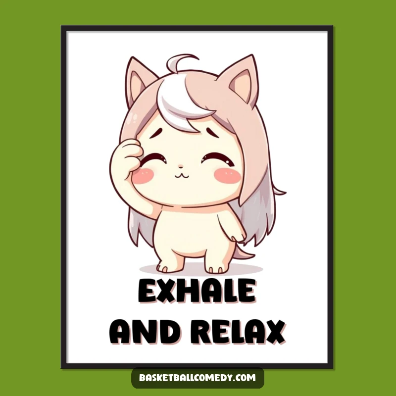 Funny Relief Sweat Art Print - Dramatic Character Poster