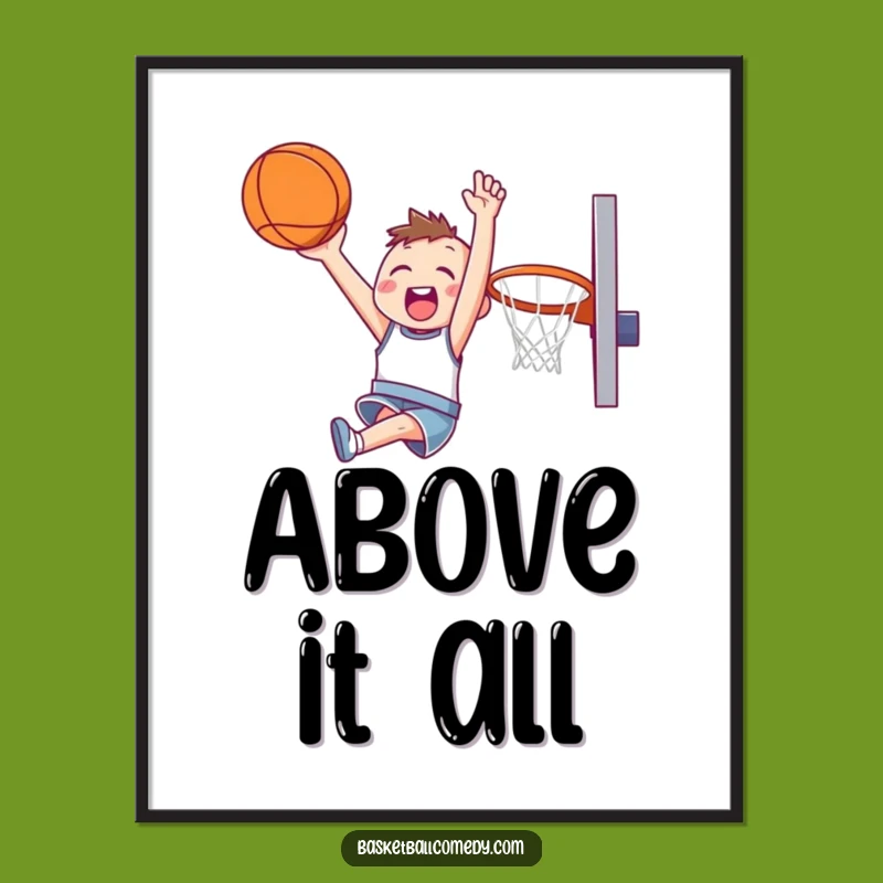 Funny Slam Dunk Character Poster: Decorate with Joyful Action, a Funny Gift