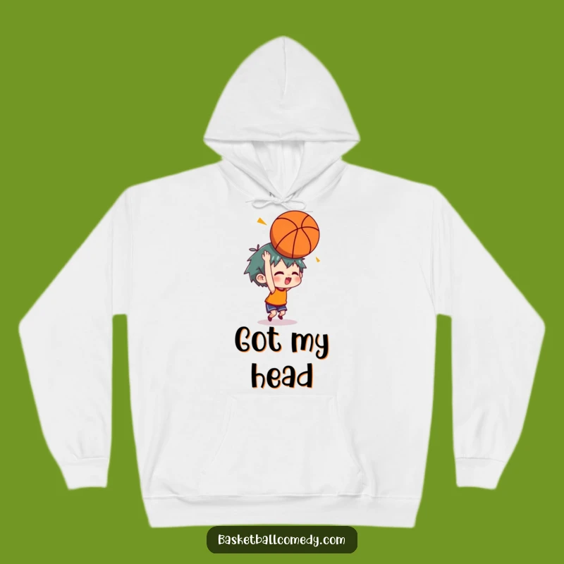 Cozy Funny Headshot Basketball Hoodie: Warm Humorous Gift for Sports Fans