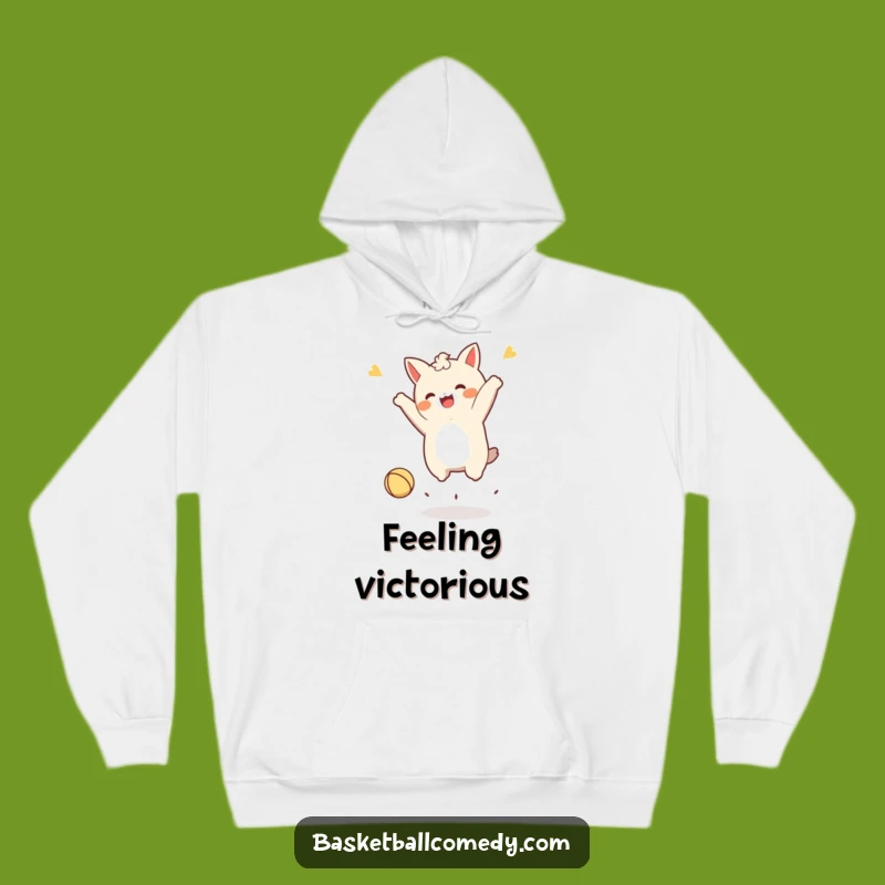 Funny Kawaii Character Victory Hoodie - Cozy & Humorous Gift!