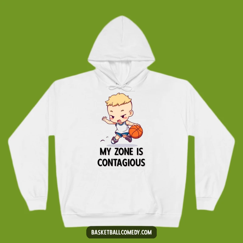 Funny Basketball Hoodie: Intense Concentration Character Sweatshirt, Cozy Funny Gift for Players