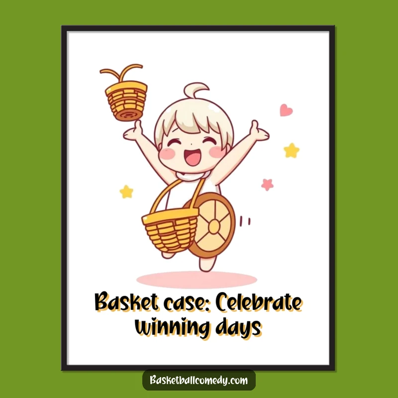 Funny Free Printable Wall Art: Cartwheeling Character Triumph, Humorous Downloadable Decor Gift