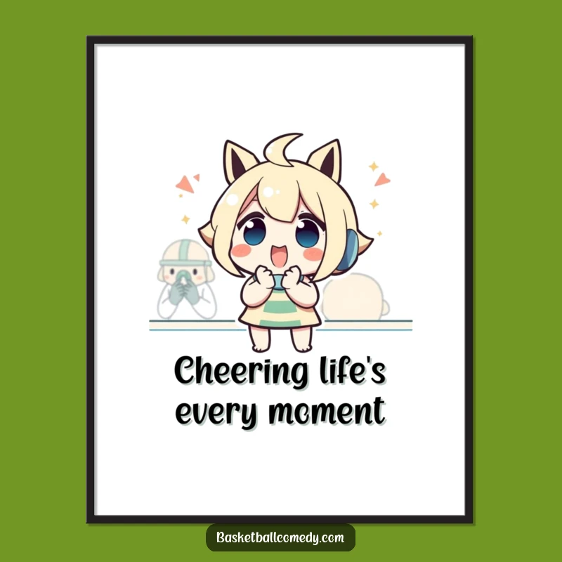 Funny Free Printable Wall Art: Cheering Fanatic, Energetic Downloadable Decor