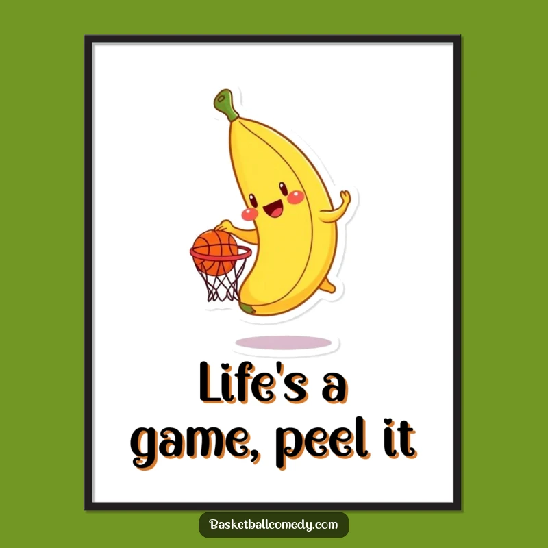 Free Printable Banana Dunk Wall Art - Funny Cheerful Downloadable Decor