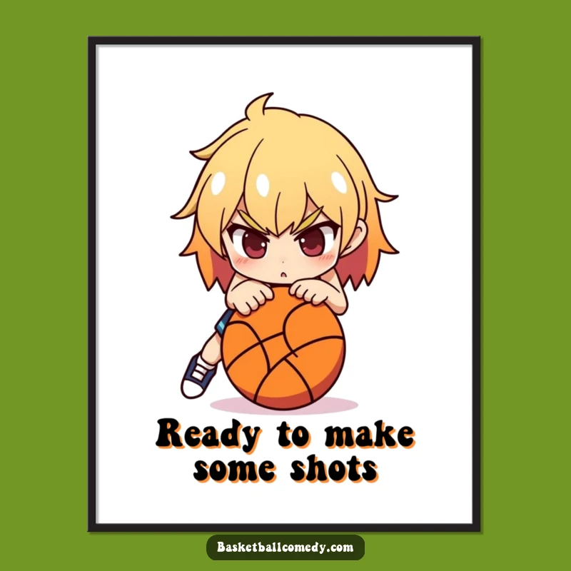 Free Printable Wall Art: Determined Basketball Player, Funny Downloadable Decor