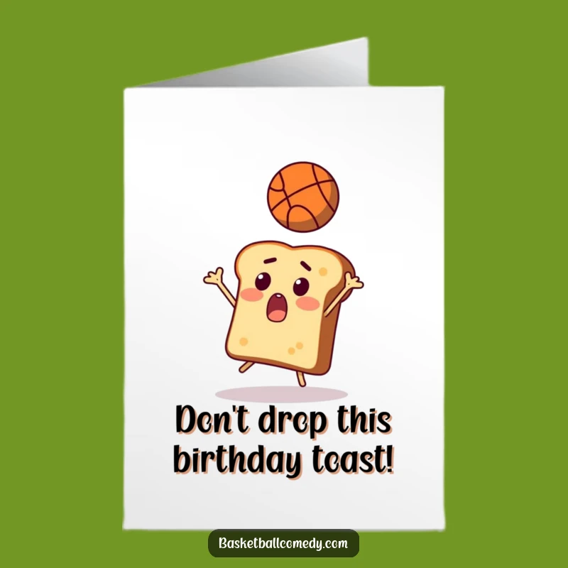 Funny Toast Basketball Birthday Card Free Printable - Surprised LOL Downloadable Gift