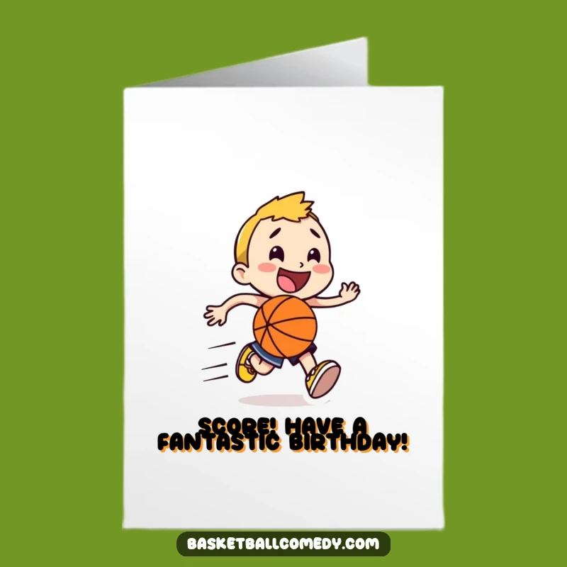 Free Printable Funny Character Basketball Birthday Card - Energetic Downloadable Gift