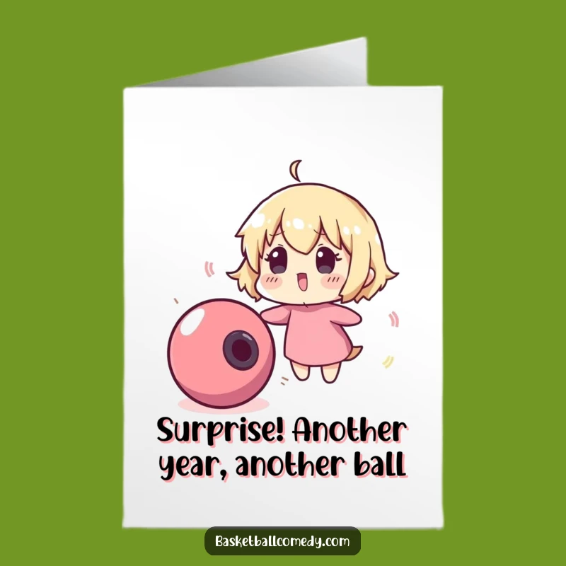 Free Printable Birthday Card: Surprised Character, Funny Downloadable 'Watch Out!' Gift