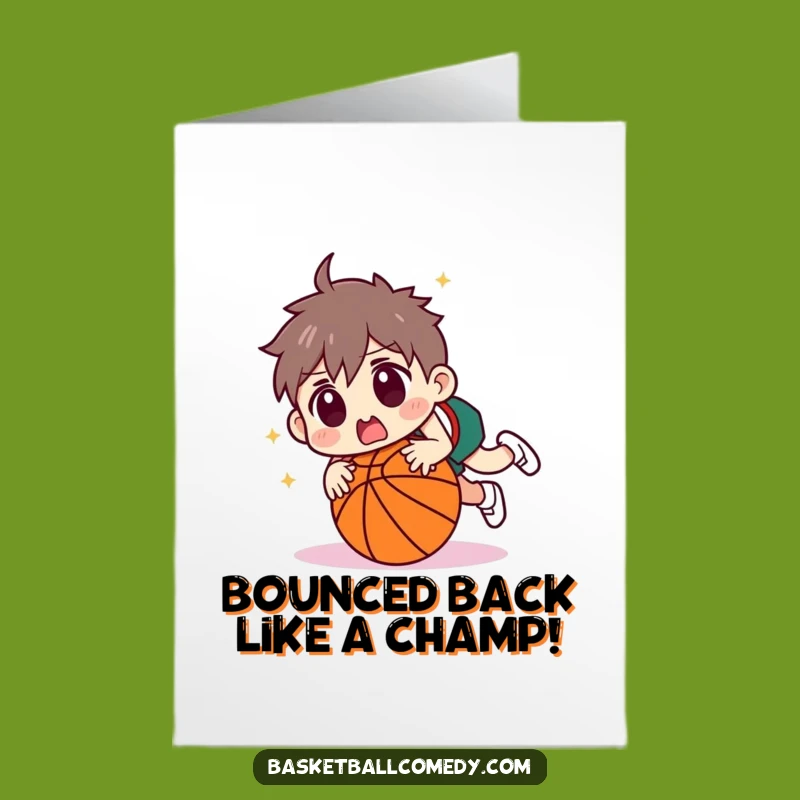 Free Printable Tripping Congrats Card: Basketball Faceplant Downloadable Gift