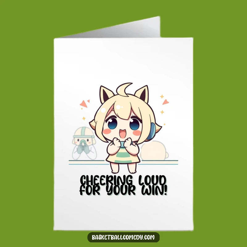 Free Printable Congrats Card: Cheering Fan for Your Win, Fun Gift!