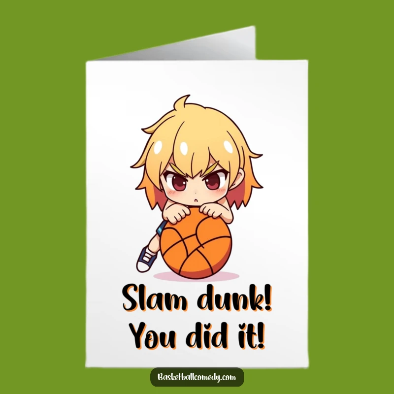 Free Printable Congrats Card: Basketball Champ, Funny Downloadable Gift