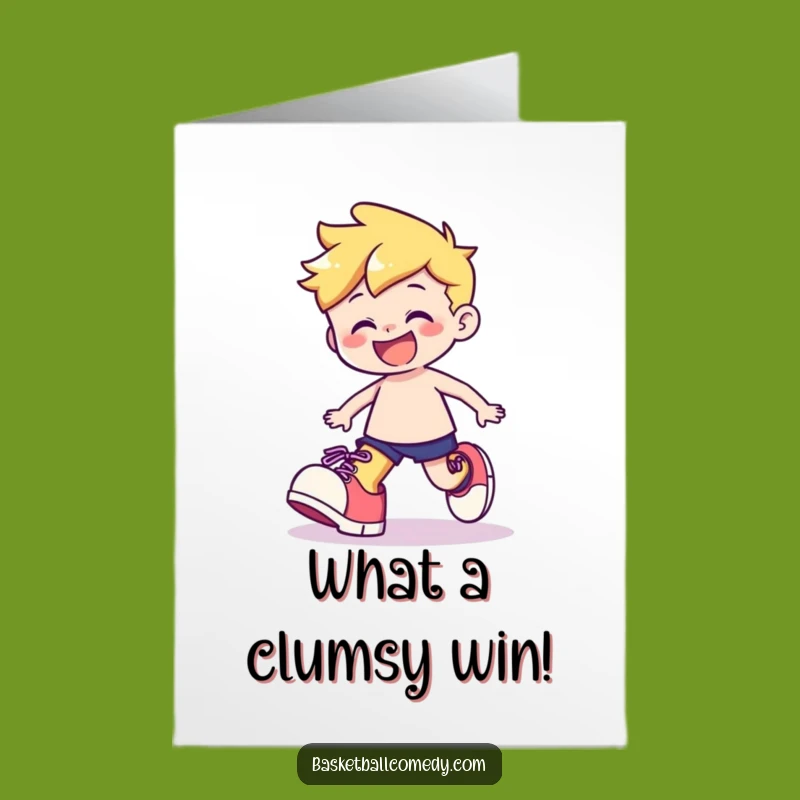 Free Printable Congrats Card: Big Foot Winner, Downloadable Humorous Card